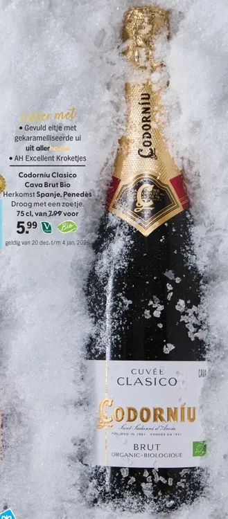 Aanbieding: Cuvée Clasico Brut Organic