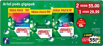 Aanbieding: Ariel pods gigapak