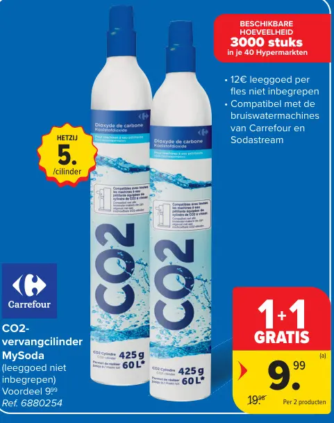 Promotie: CO2-vervangcilinder MySoda