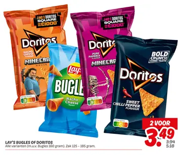 Aanbieding: Lay's bugles of Doritos