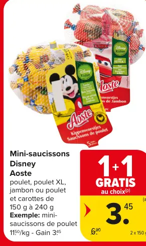 Offre: Mini-saucissons Disney