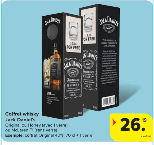 Offre: Coffret whisky Jack Daniel's