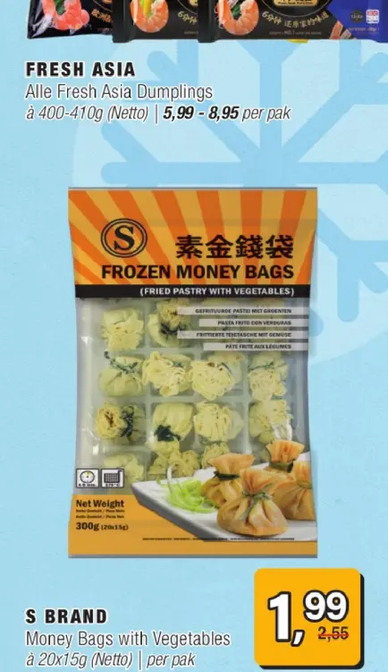 Aanbieding: Money Bags with Vegetables