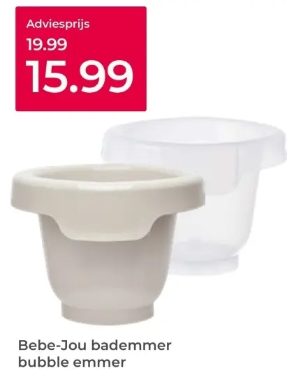 Aanbieding: Bademmer bubble emmer