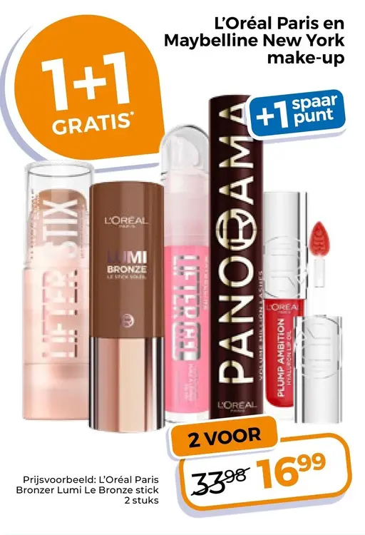 Aanbieding: L'Oréal Paris en Maybelline New York make-up