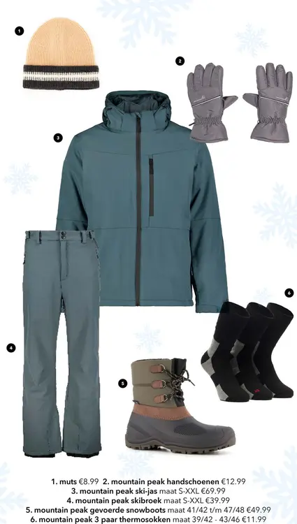 Aanbieding: Gebreide heren muts beige zwart