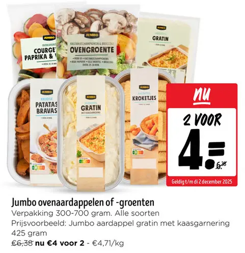 Aanbieding: Ovenaardappelen of -groenten