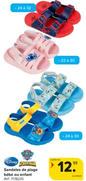 Offre: Sandales de plage bébé ou enfant