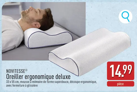 Offre: Oreiller ergonomique deluxe