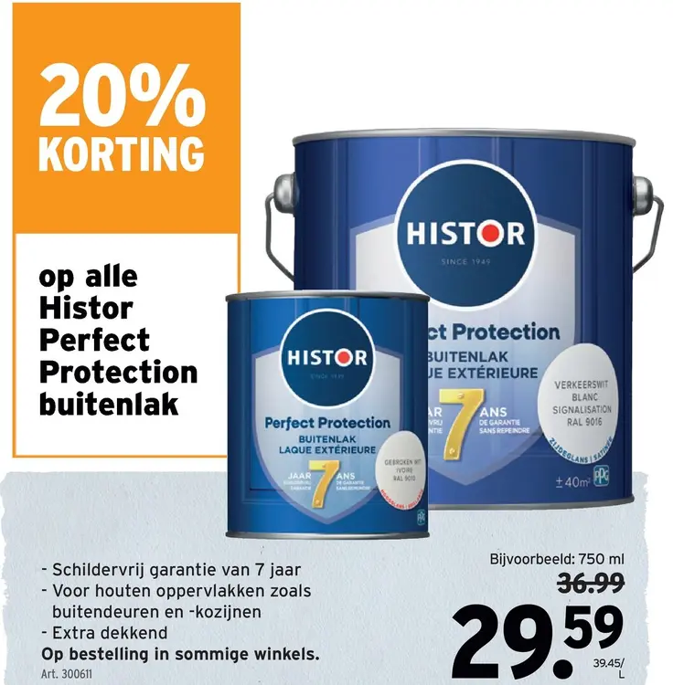 Promotie: Histor Perfect Protection buitenlak