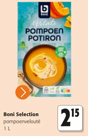 Promotie: Pompoenvelouté