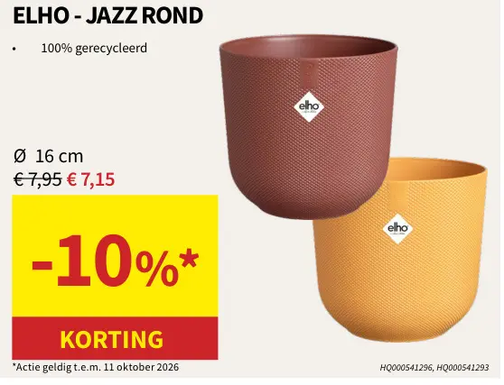 Promotie: Elho Jazz Ronde Pot