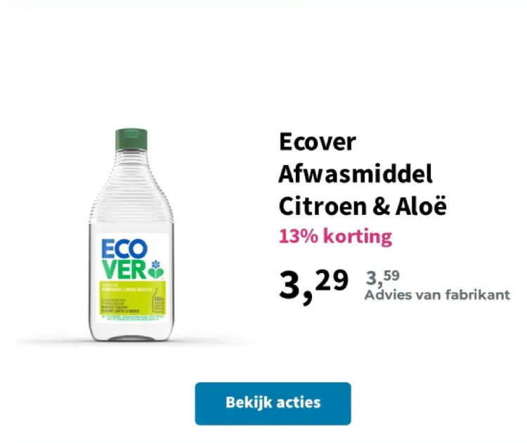 Promotie: Afwasmiddel Citroen & Aloë