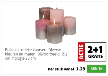 Aanbieding: Bolsius rustieke kaarsen