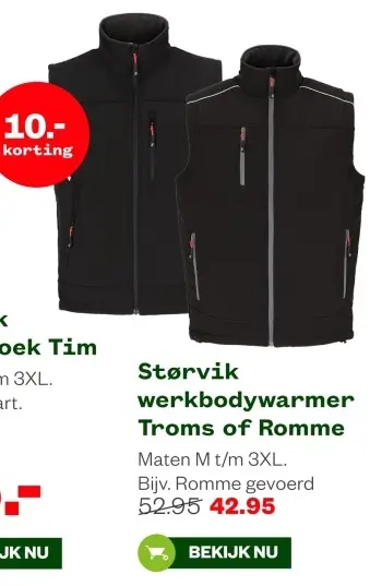 Aanbieding: Werkbodywarmer Troms of Romme
