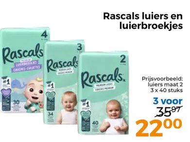 Aanbieding: Rascals luiers en luierbroekjes