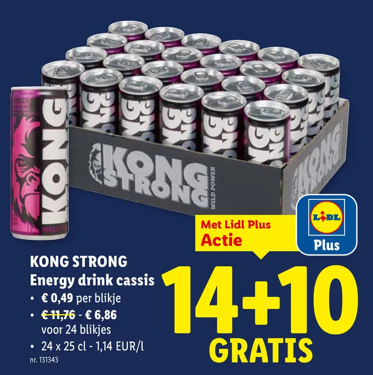 Promotie: Energy drink cassis