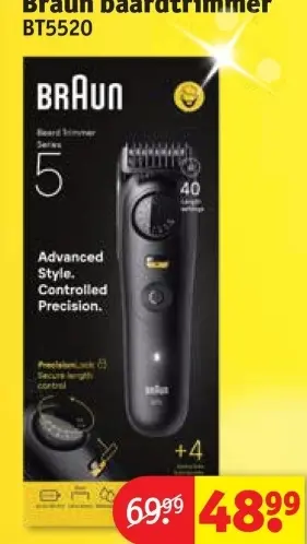 Promotie: Braun baardtrimmer BT5520