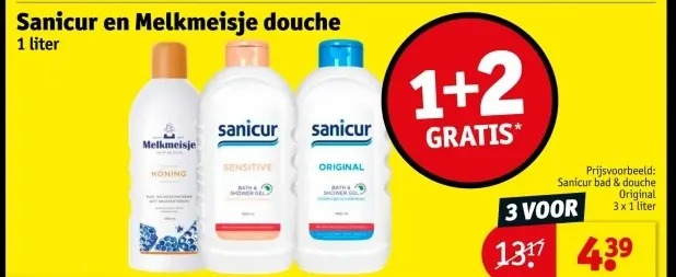 Aanbieding: Sanicur en Melkmeisje douche