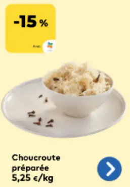 Offre: Choucroute préparée