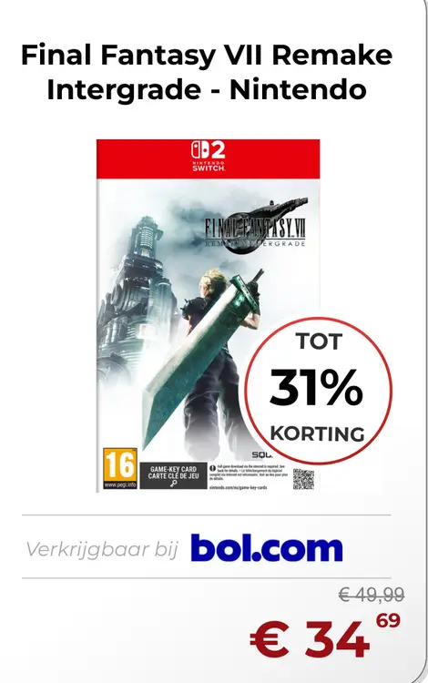 Aanbieding: Final Fantasy VII Remake Intergrade