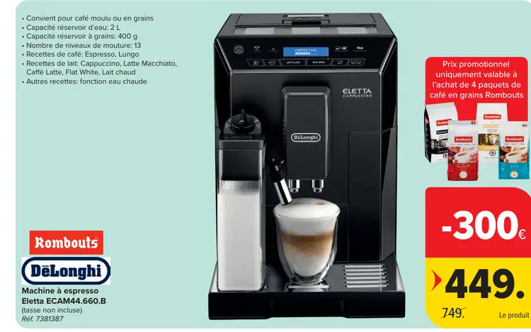 Offre: Machine à espresso Eletta ECAM44.660.B