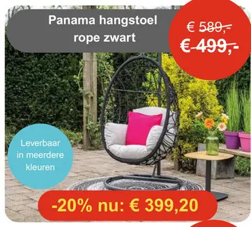 Aanbieding: Panama hangstoel