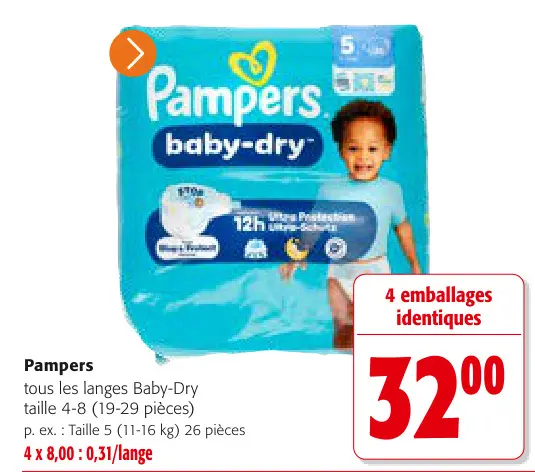 Offre: Pampers baby-dry