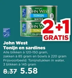 Aanbieding: Tonijn en sardines
