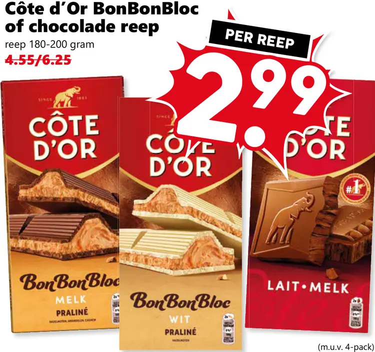Aanbieding: BonBonBloc of chocolade reep