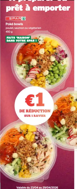 Offre: Poké bowls