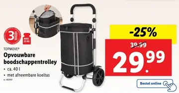Aanbieding: Opvouwbare boodschappentrolley