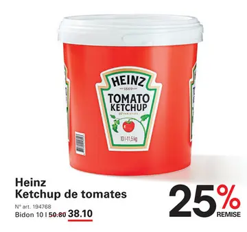 Offre: Heinz Ketchup de tomates