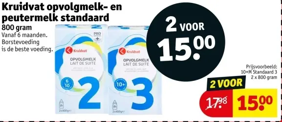 Aanbieding: Opvolgmelk- en peutermelk standaard