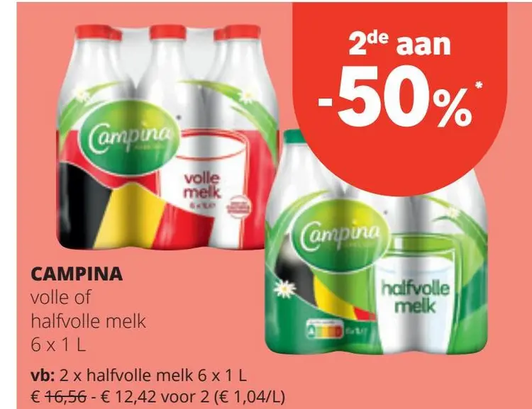 Aanbieding: volle of halfvolle melk