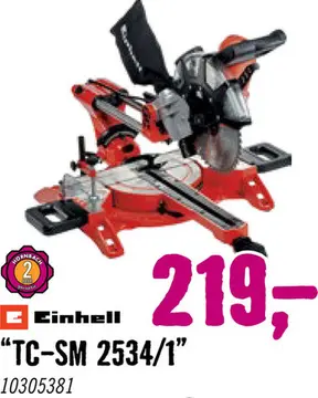 Aanbieding: EINHELL Afkort-/verstekzaag TC-SM 2534/1 Dual