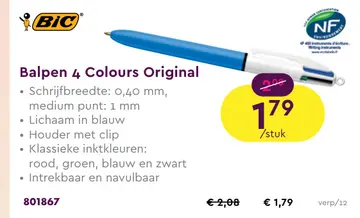 Aanbieding: Balpen 4 Colours Original
