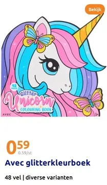Aanbieding: Avec glitterkleurboek