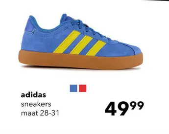 Aanbieding: Adidas VL Court 3.0 kinder sneakers blauw geel