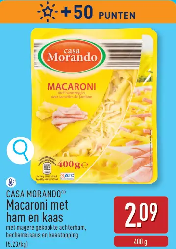 Promotie: Macaroni met ham en kaas