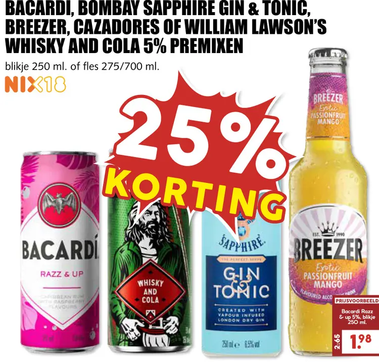 Aanbieding: Diverse mixdranken