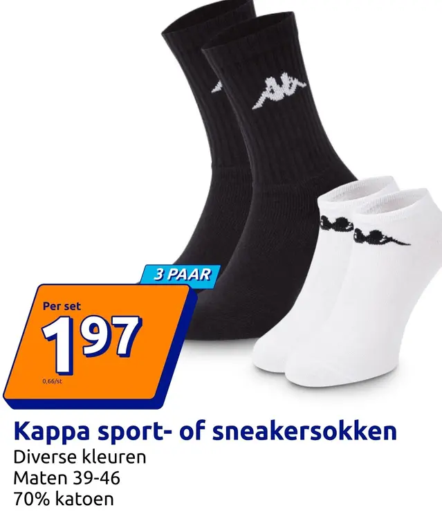 Promotie: Kappa sport- of sneakersokken
