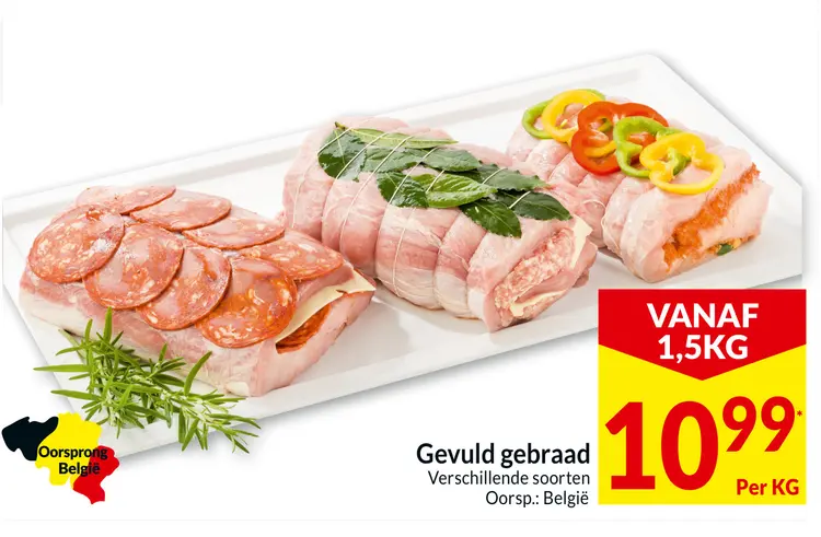 Promotie: Gevuld gebraad