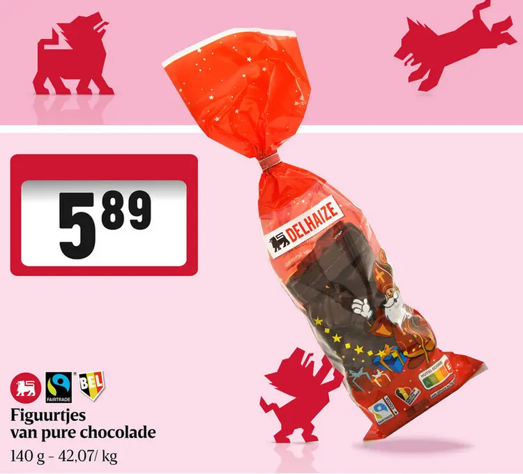 Aanbieding: Figuurtjes van pure chocolade