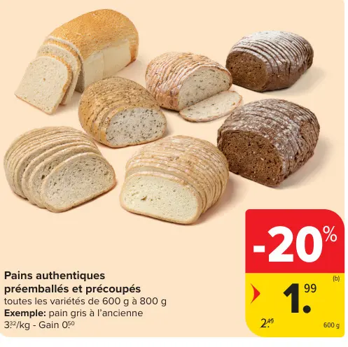 Offre: Pains authentiques