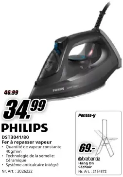 Offre: Fer à repasser vapeur