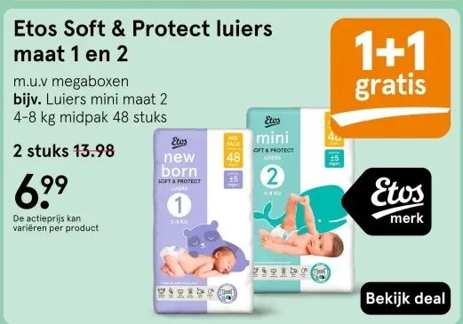 Aanbieding: Etos Soft & Protect luiers