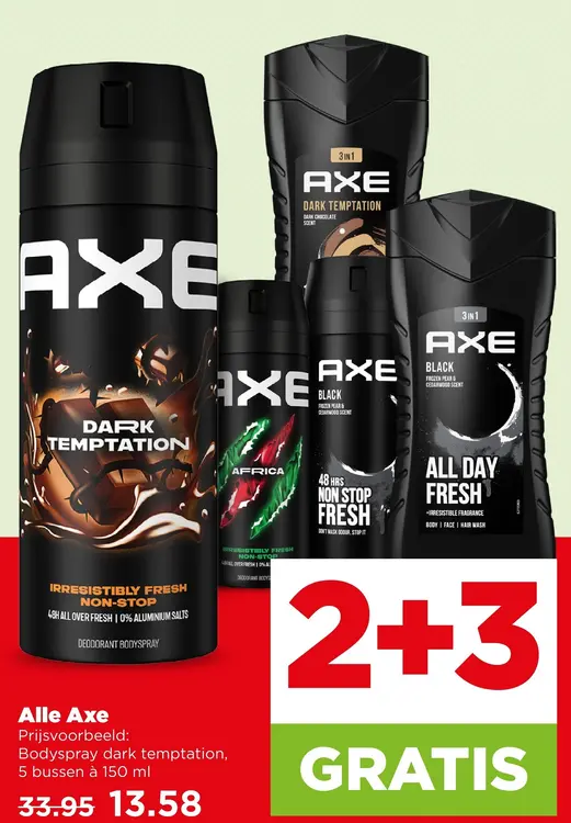 Aanbieding: Axe Bodyspray dark temptation