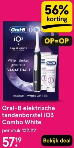 Aanbieding: Elektrische tandenborstel iO3 Combo White