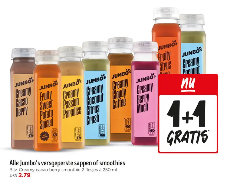 Aanbieding: Versgeperste sappen of smoothies